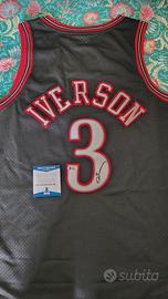 Maglia Allen Iverson autografata con COA Beckett 