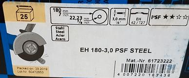 Dischi smerigliatrice diametro 180 mm