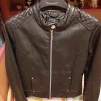 Giubbotto in ecopelle nero ragazzina