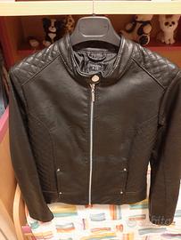 Giubbotto in ecopelle nero ragazzina