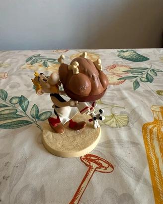 Asterix Idefix con cinghiale statuina