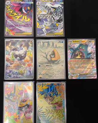 Lotto 7 carte pokemon ascesa eroica mega gengar ex