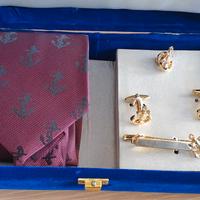 set cravatta fermacravatta gemelli pin