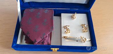 set cravatta fermacravatta gemelli pin