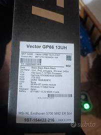 portatile gaming msi vector