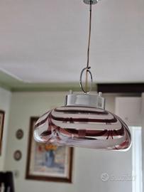 Lampada a sospensione anni 70 di Mazzega