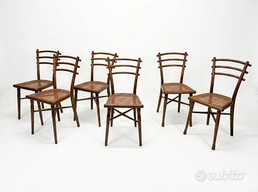 Set 6 Sedie Originali Thonet Condizioni Eccellenti