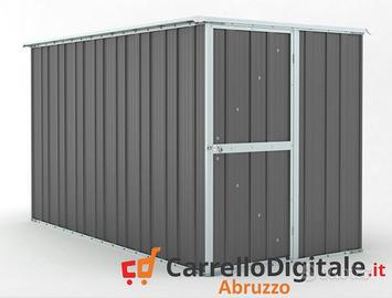 Deposito attrezzi giardino 175x307cm grigio scuro