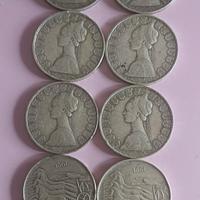 8 monete in argento 500 lire 
