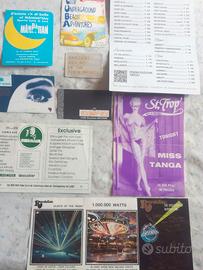 Flyer volantini discoteche anni '80-90