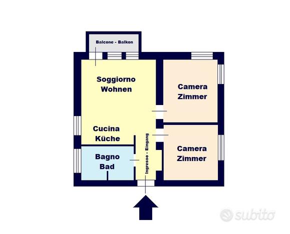 Gries grande trilocale da risanare