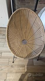 SEDIA STILE ACAPULCO NUOVA MARCA SKLUM IN VIMINI