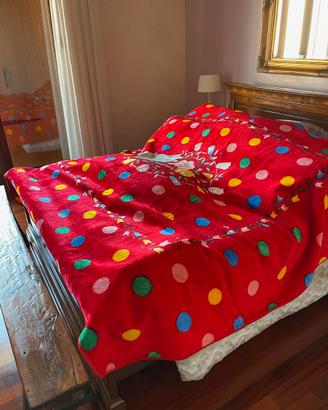 Coperta plaid rossa matrimoniale