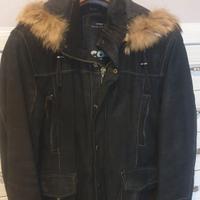 Giubbotto in pelle con pellicciotto Combipel