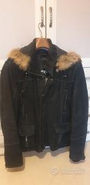 Giubbotto in pelle con pellicciotto Combipel