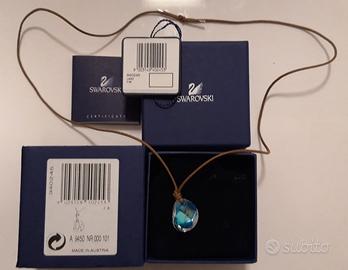 Collana cristallo acquamarina originale Swarovski