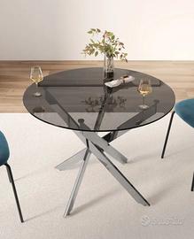 tavolo rotondo cristallo 