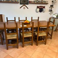Tavolo e divano  artigianale massello