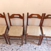 sedie vintage 4 pezzi