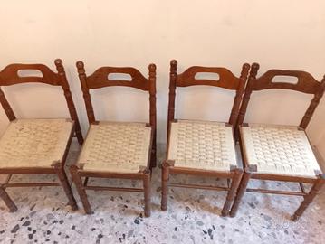 sedie vintage 4 pezzi