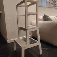 torre scala Montessori bianca sgabello Ikea 