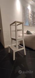 torre scala Montessori bianca sgabello Ikea 