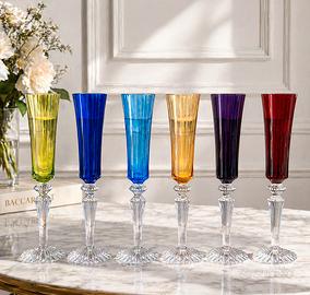 Baccarat Mille Nuits flute cristallo colorati