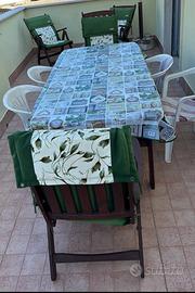 400€ tavolo massello allungabile e 4 poltrone