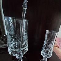 Servizio di 6 bicchieri in cristallo 