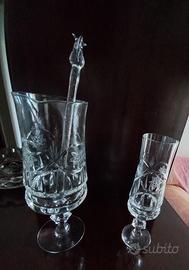 Servizio di 6 bicchieri in cristallo 