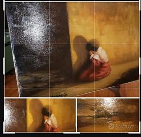Dipinto olio "bambina" Trattabile.