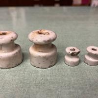 4 isolatori di ceramica d'epoca
