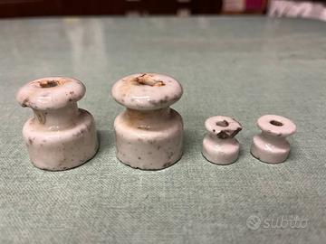 4 isolatori di ceramica d'epoca