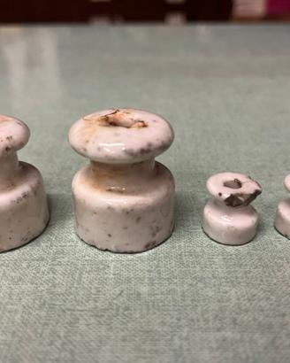 4 isolatori di ceramica d'epoca