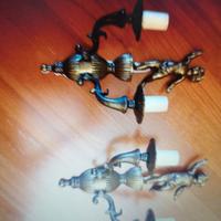 lampadario vintage  e 2 lampade da comodino 