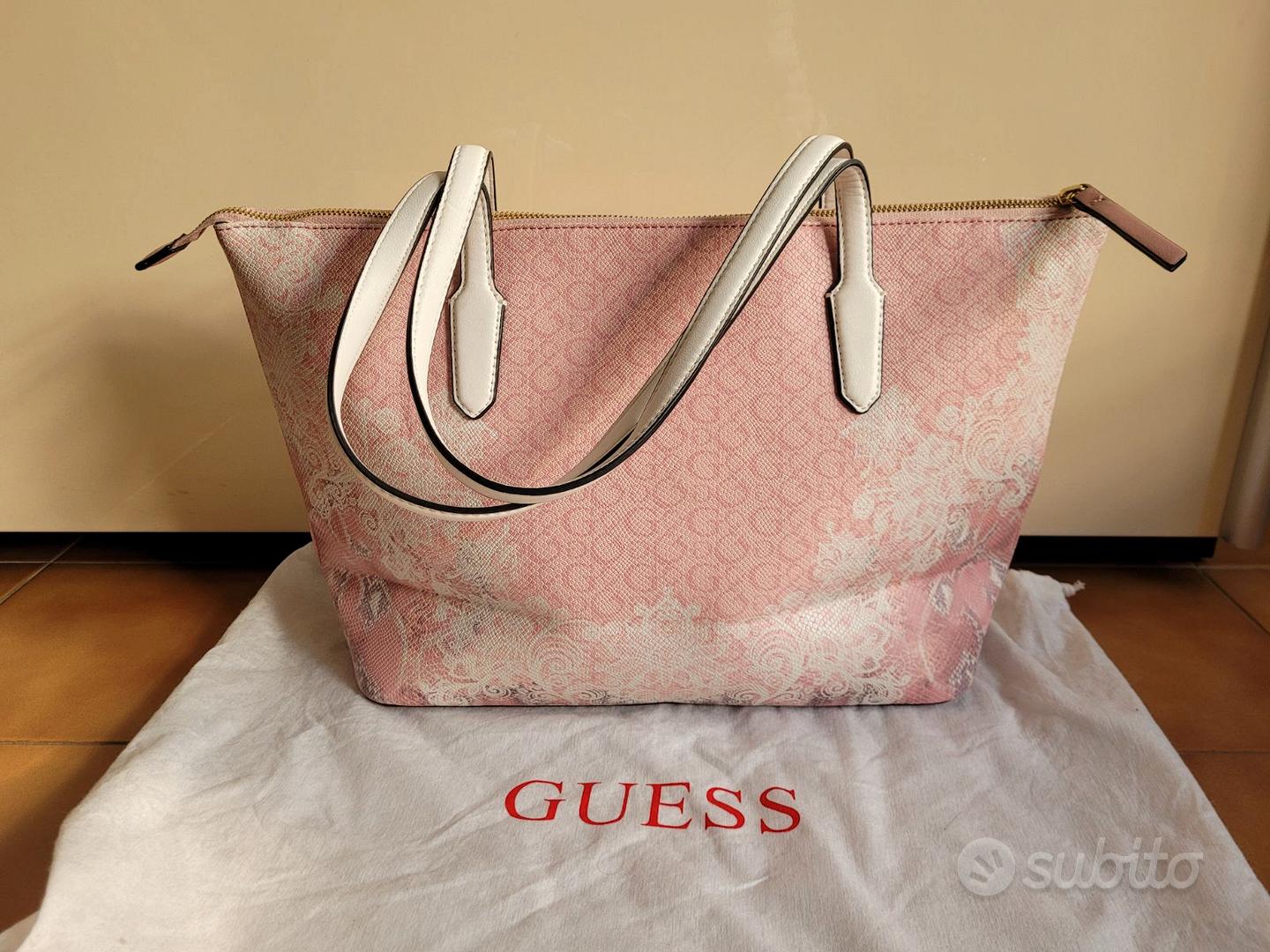 Borsa guess clearance bianca e rosa