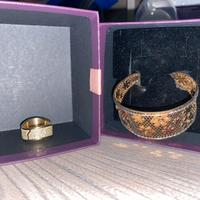 Bracciale ed anello dorato