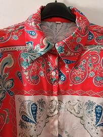 camicia casacca lunga donna fiorata Shein