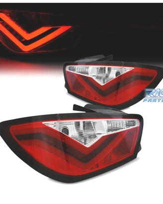 FANALI PER SEAT IBIZA 08-12 LIGHT BAR ROSSO CROMAT