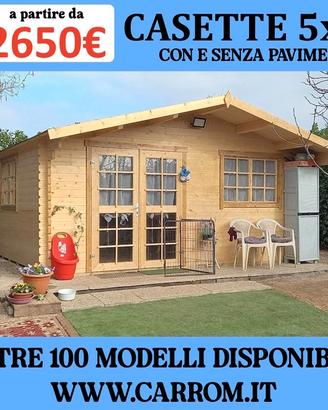 CASETTE 5x5 (25MQ) circa CON E SENZA PAVIMENTO