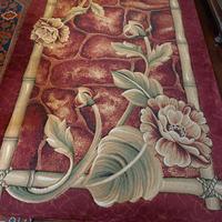 Tappeto fiorito in lana