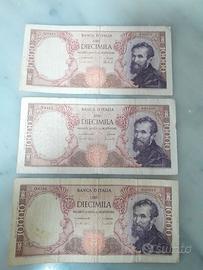3 banconote da 10.000 Lire