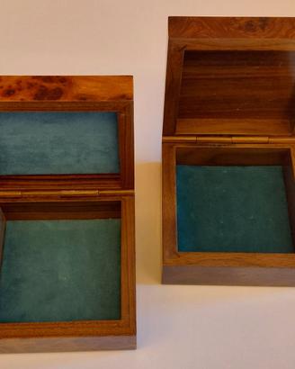 Coppia scatole in legno possibile humidor