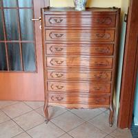 Cassettiera settimanale mogano lucido