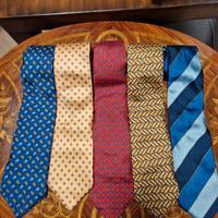 set di 5 cravatte in seta 