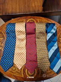 set di 5 cravatte in seta 