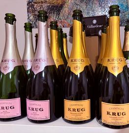 lotto 6 pz Bottiglie champagne vuote krug