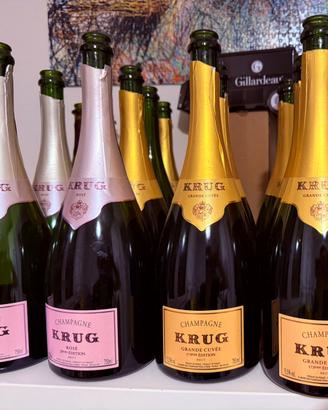 lotto 6 pz Bottiglie champagne vuote krug