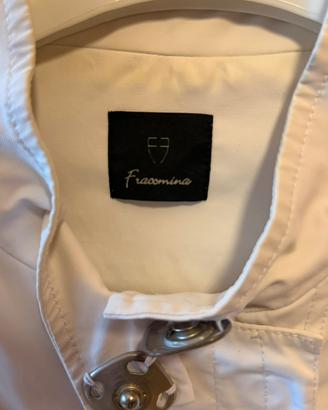 Giacca Fracomina bianco panna con zip e cintura