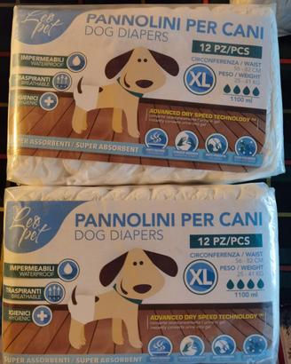 pannolini per cani tg XL- 2 pacchi 